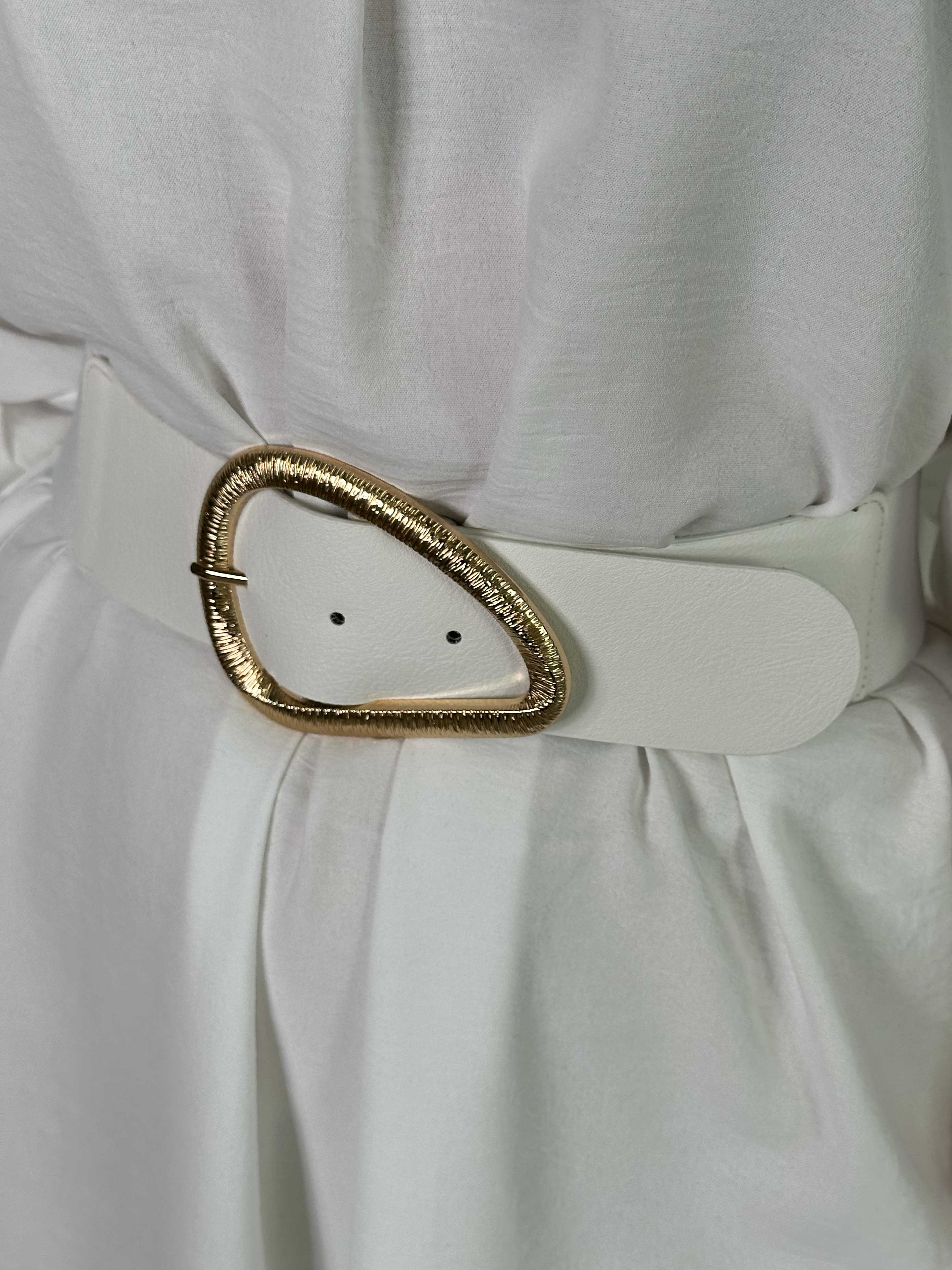 Isla - Midjebälte med elastisk linning och guldspänne